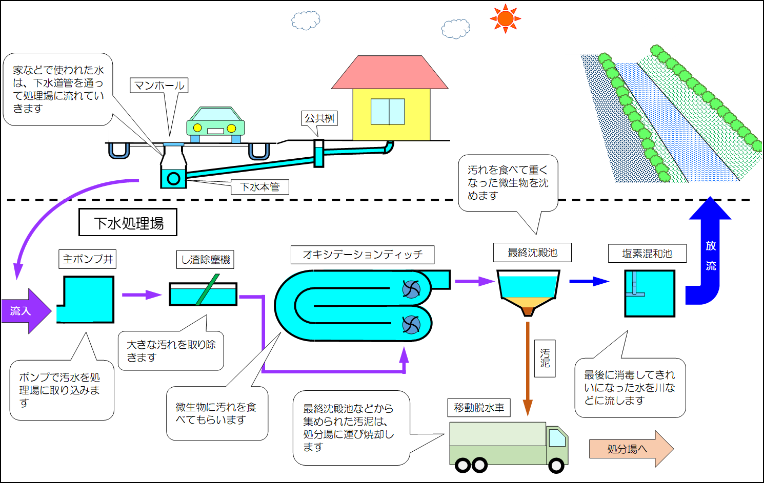 下水道のしくみ