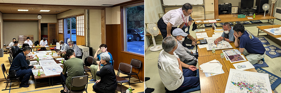 牛乳を飲みながら「地域計画協議の場」を開催